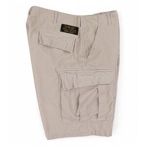 Vintage Polo Jeans Co Cargo Shorts Mens 32 Beige Corduroy Military Surplus USA